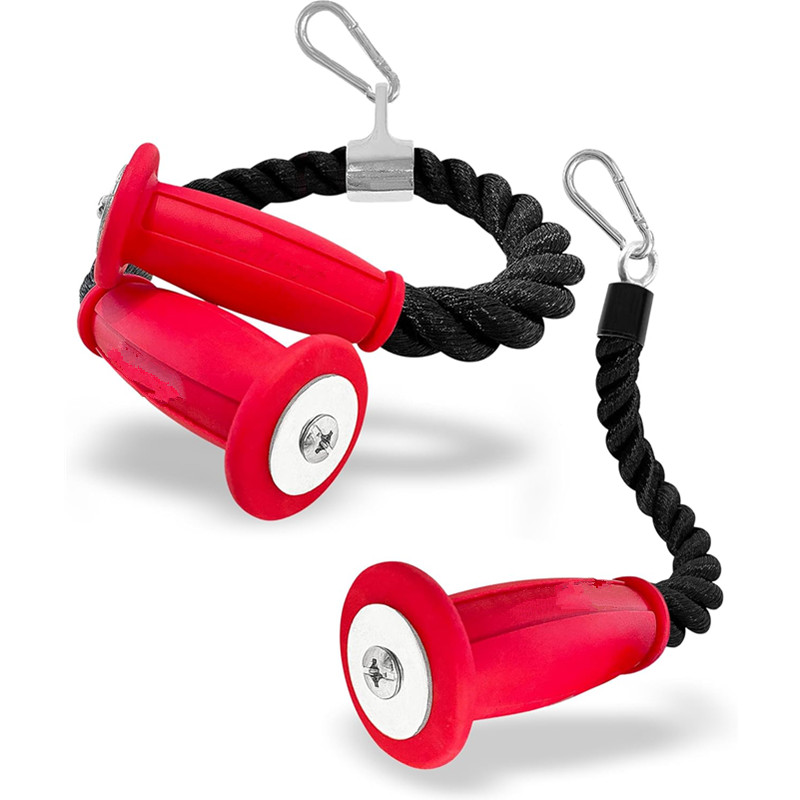 Home Gym Cable Machine - Ergonomic Tricep Ropes Non-Slip Cable Attachment