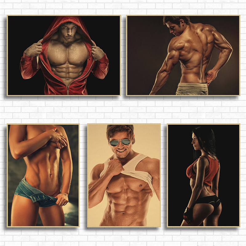 Home Gym Wallpaper - Muscle Bodybuilding Fitness Motivational Vintage Kraft
