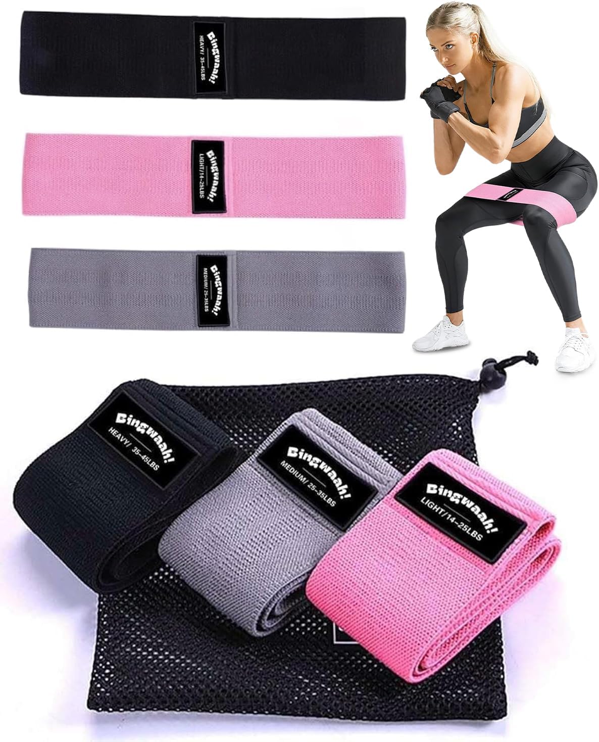 Fabric Resistance Bands for Wo - Resistance Loop Mini Band 评论和价格