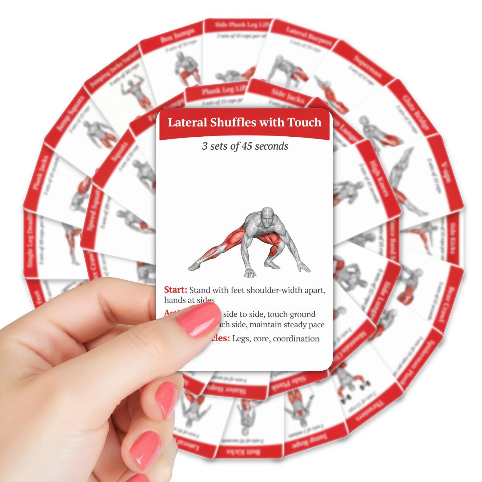 Workout Cards Exercise Deck 36 - Home Gym Furniture 评论和价格