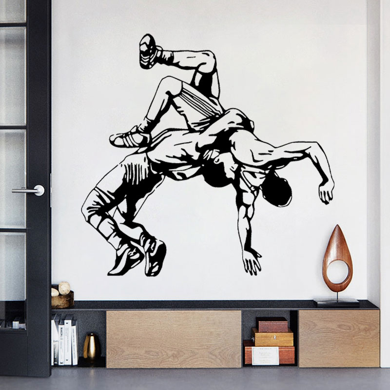 Wrestling Throw Wall Decals Vi - Home Gym Wallpaper 评论和价格