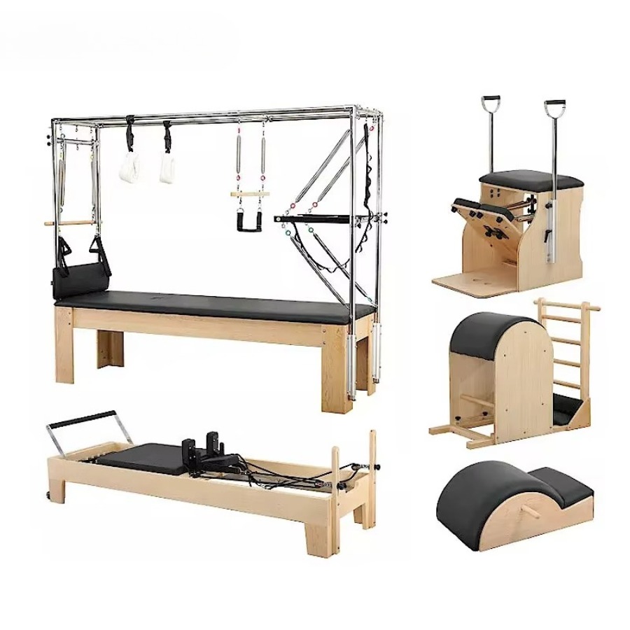 5 Pcs Yoga Pilates Set Wood Pi - Home Gym Yoga Studio 评论和价格