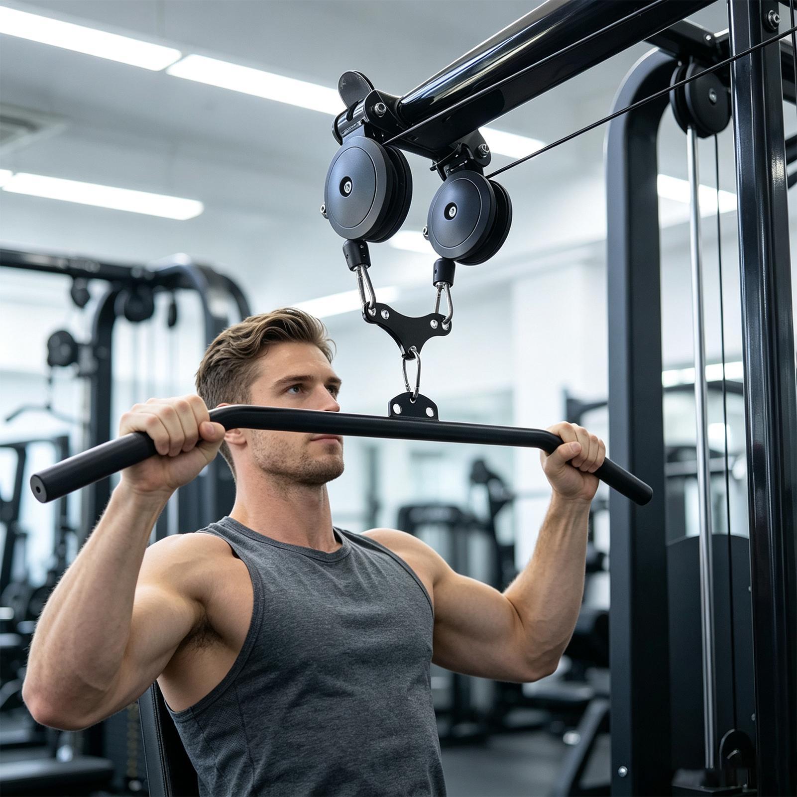 High-position pull-down bar ad - Home Gym Cable Machine 评论和价格