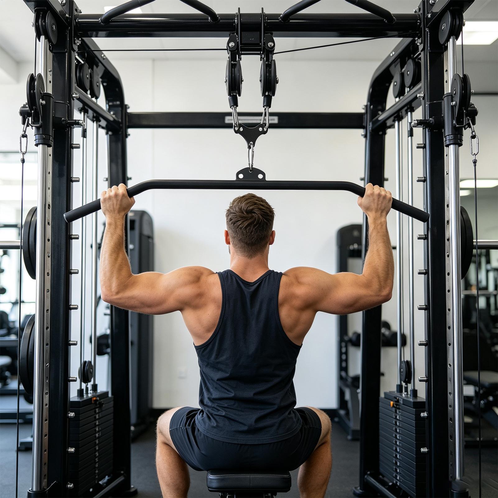 High-position pull-down bar ad - Home Gym Cable Machine 评论和价格