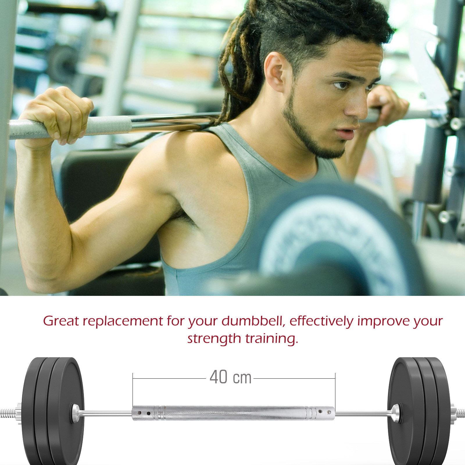 40Cm Barbell Connector for Dum - Home Gym Youtube 评论和价格