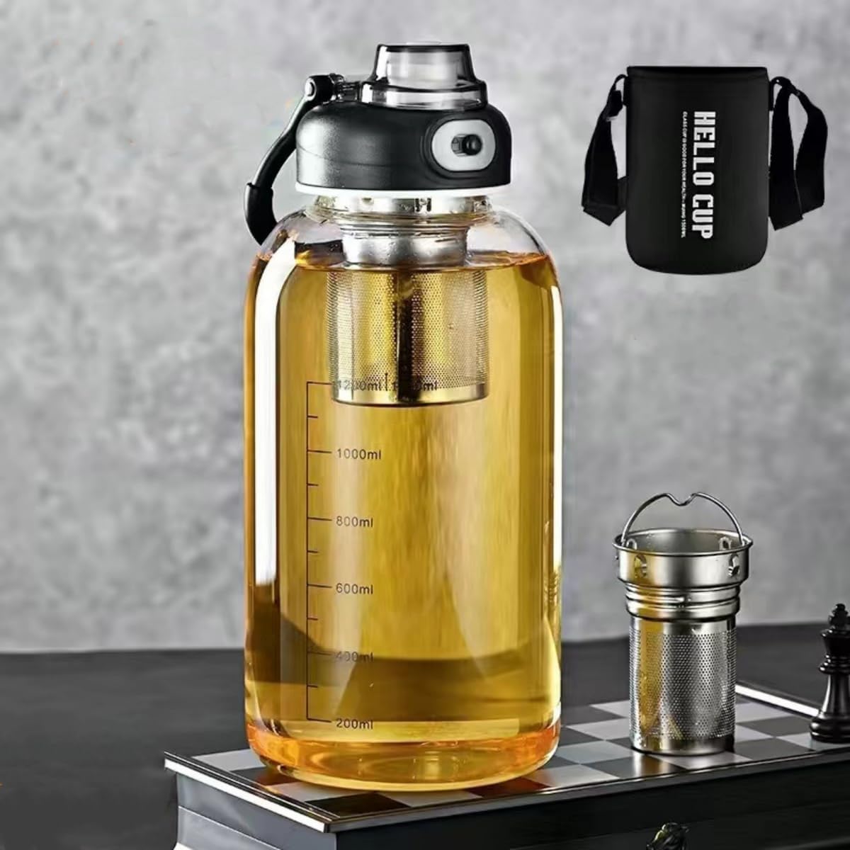 Glass Tea Tumbler with Infuser - Home Gym Kettler 评论和价格