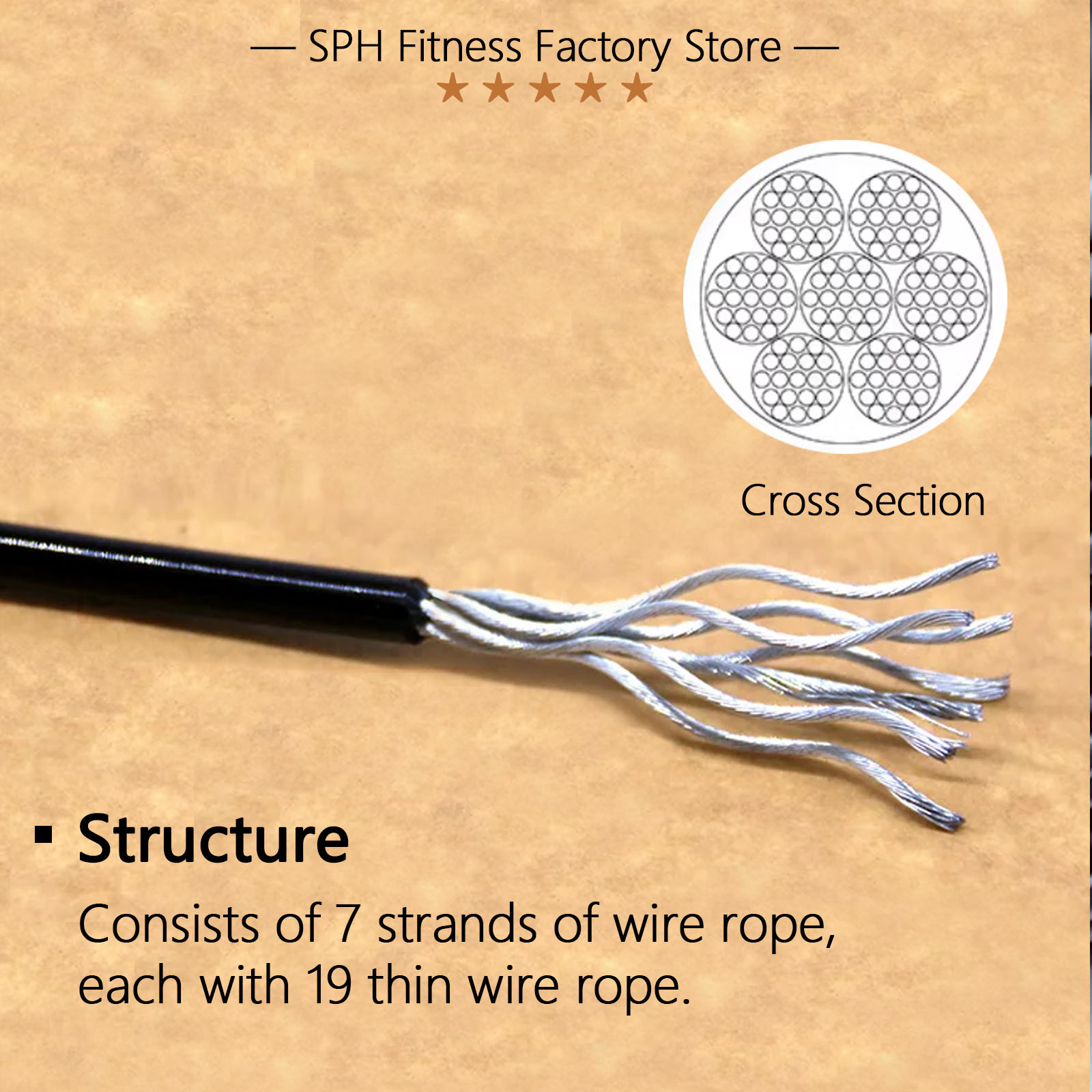 5/6mm Thick Steel Wire Rope Fi - Home Gym Nala 评论和价格