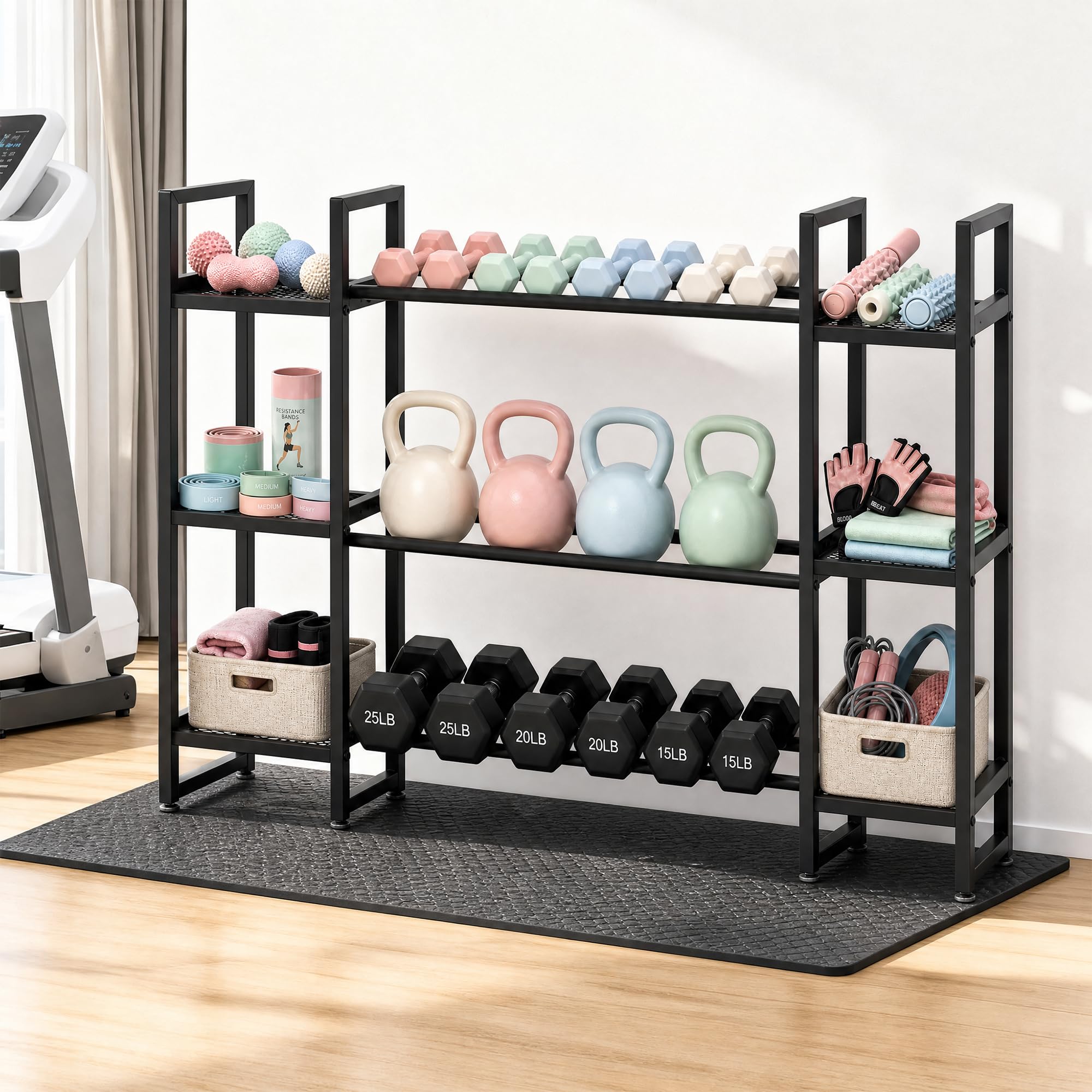 Dumbbell Rack 3 Tier, 260 Lb P - All In One Gym Home Equipment 评论和价格