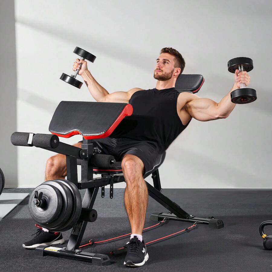 Weight Bench, 800lbs Adjustabl - Home Gym Leg Extension 评论和价格