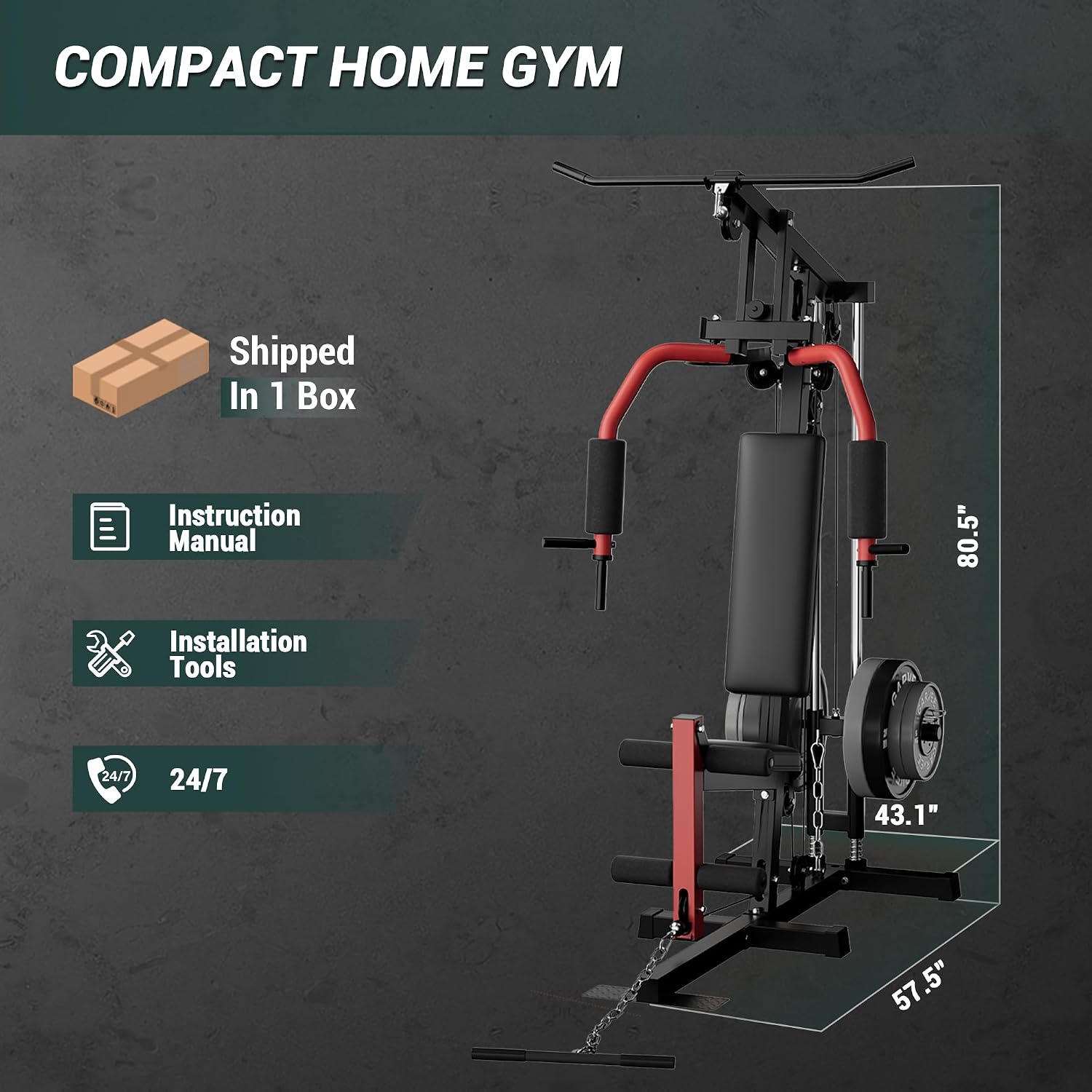 Full-Body Home Gym Machine wit - Home Gym Leg Extension 评论和价格