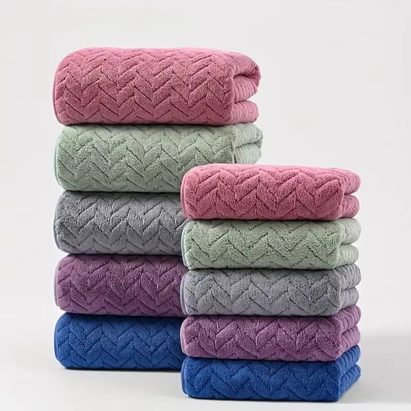 6Pcs Thick Coral Velvet Towel  - Home Gym Nala 评论和价格
