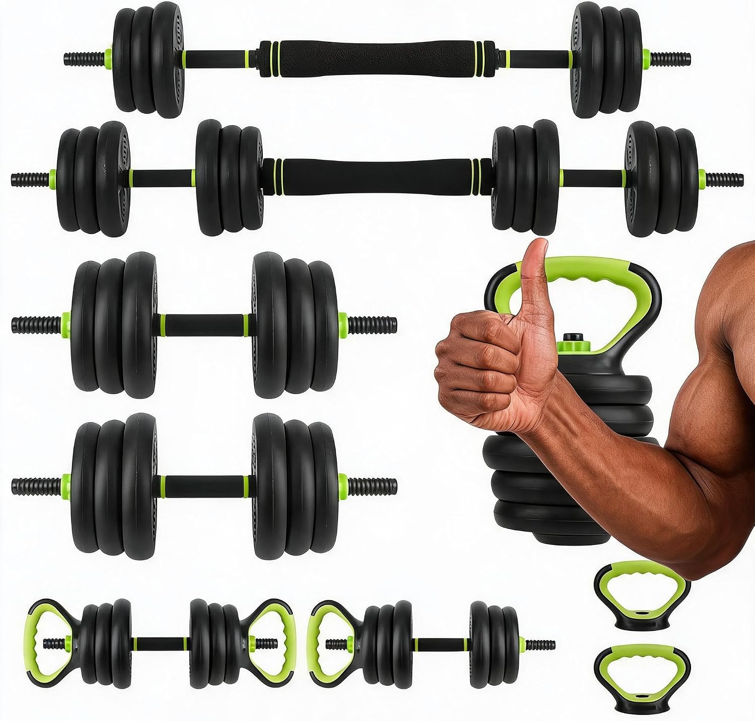4 in 1 Adjustable Dumbbell Set - Home Gym Furniture 评论和价格