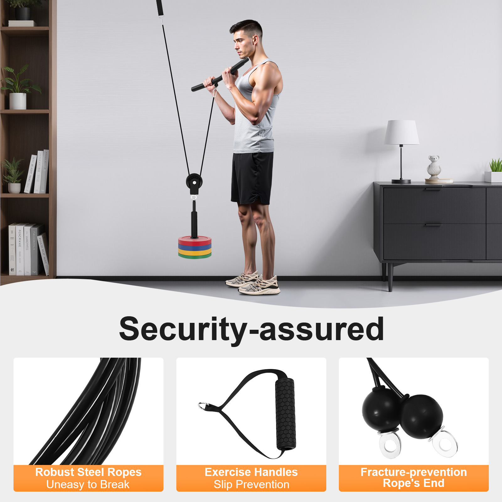 120kg Cable Pull Fitness Syste - Home Gym Cable Machine 评论和价格