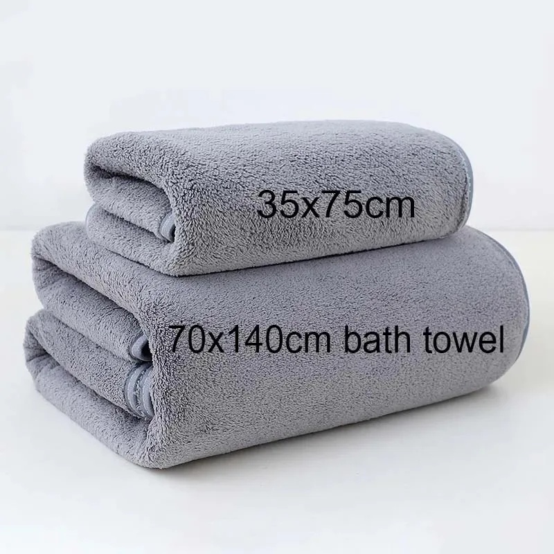 Thick Coral Fleece Towel Set,  - Home Gym Nala 评论和价格