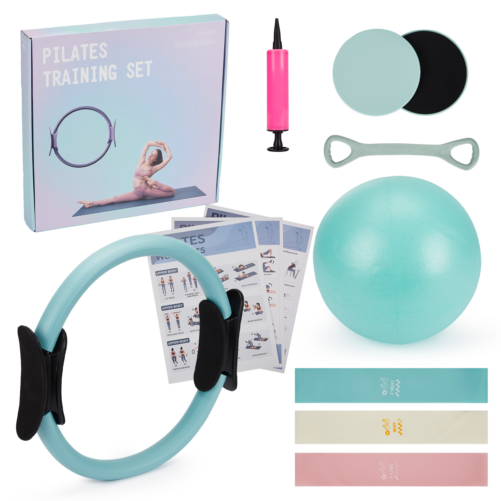 Pilates Training Set, 6-in-1 P - Gliding Disc Slider 评论和价格