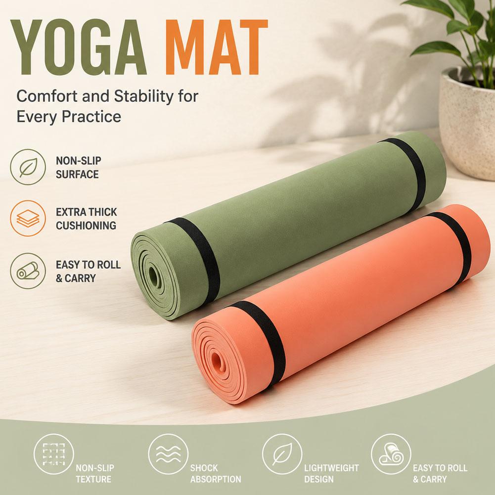 180x50cm Non-slip Pilates Yoga - Gymnastics Mat Thick 评论和价格